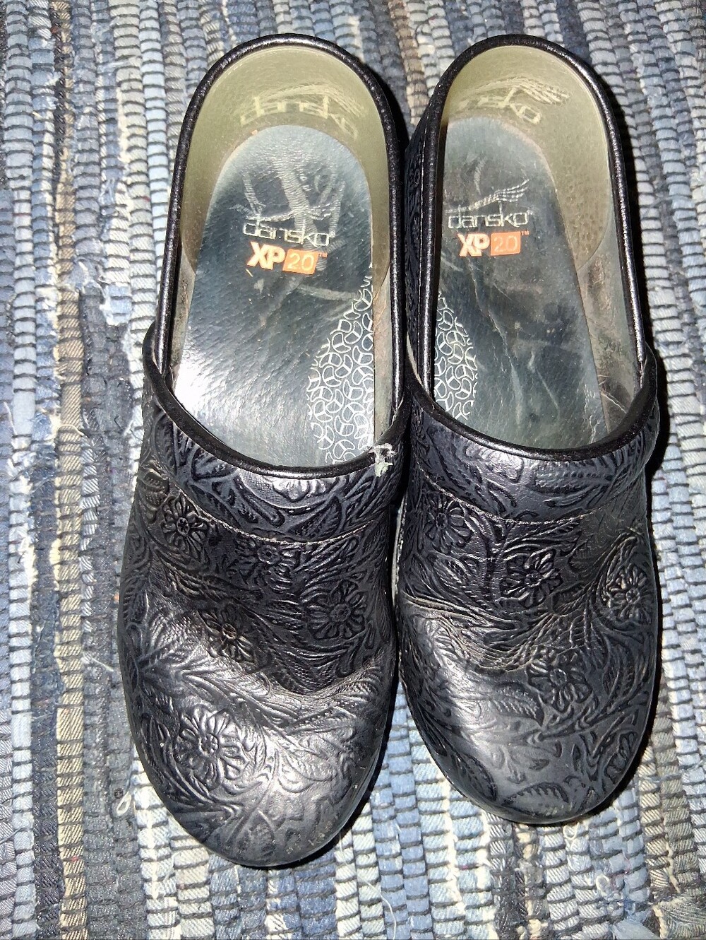 Dansko Black Embossed XP 2.0 Women's Slip-On Clogs